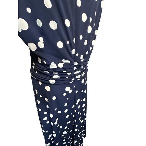 Jessica Howard Dress, Polka Dot, Size 12 Ruched Detail. Excellent Condition! - Picture 3 of 7